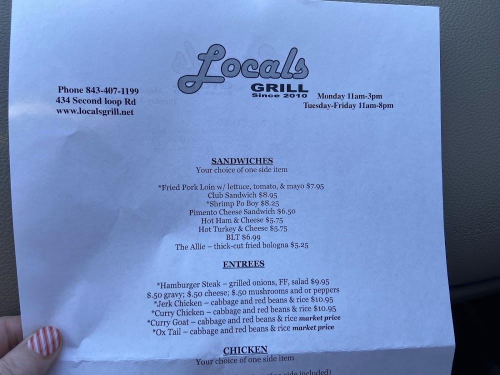 Locals Grill Menu image 3